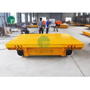 Flatbed Automatic Motorized Rail Guided Foundry Industry Transfer Carts