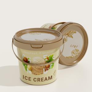 Food Grade IML 7 Gallon Plastic Bucket For Chocolate Butter Storage With Lids