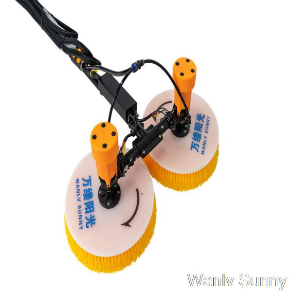 Quality Mobile Style Solar Panel Cleaning Tools with Rotating Brush Manual Clean Type wholesale