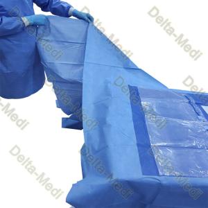 SBPP+PE SMS SMMS SMMMS SMF Cardiovascular Drape With Pouches 20gsm - 60gsm