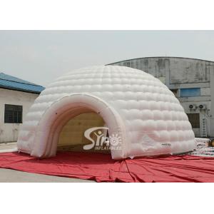 50 people 10 mts white giant inflatable igloo dome tent with entrance tunnel