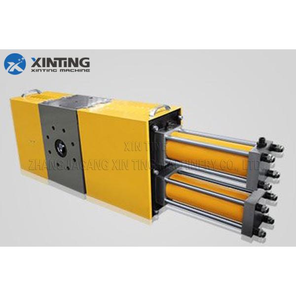 LDPE Plastic Scrap Recycling Machine Double Piston Continuous Screen Changer /