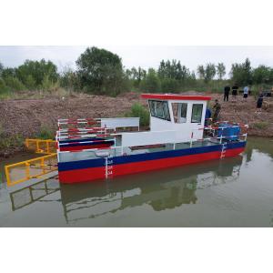 Cheap Eco-Friendly Aquatic Weed Harvester Boat 1.8m Cutting Width 5CBM Hopper for sale