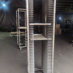 Heavy Duty 30 Tiers 304 Stainless Steel Bakery Rack Tray Trolley for Rotary Oven
