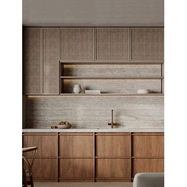 Quality SGS Rattan Door Modern Modular Kitchen Cabinets Home Cabinet Furniture 2022 Stuya wholesale