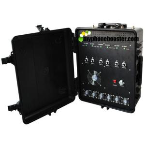 5 Bands 500W High Power Briefcase Portable Mobile Phone Signal Jammer Military