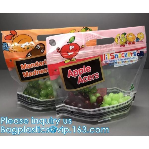 Fresh Lock Packaging Pouch Vent Hole And Handle, Grape, Mango, Fruit, Vegetable,
