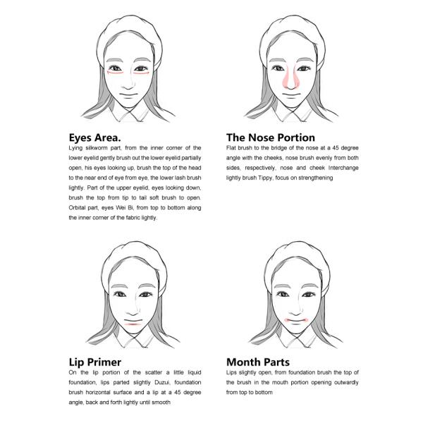 Professional Powder Foundation Brush With Purple Aluminum Ferrule