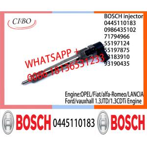 Diesel Common Rail Injector 0445110183 0986435102 55197875 for OPEL/Fiat/alfa