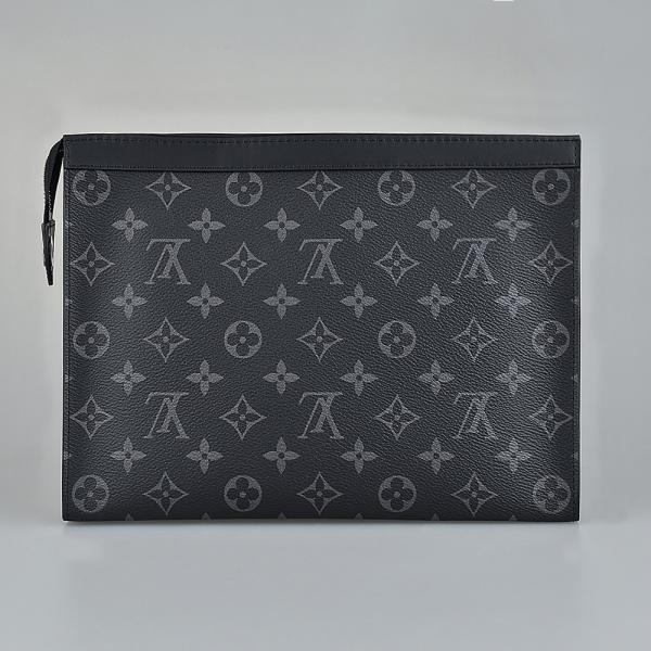 Monogram Eclipse Branded Mens Bag Pochette Louis Vuitton Voyage Pouch Canvas Trim