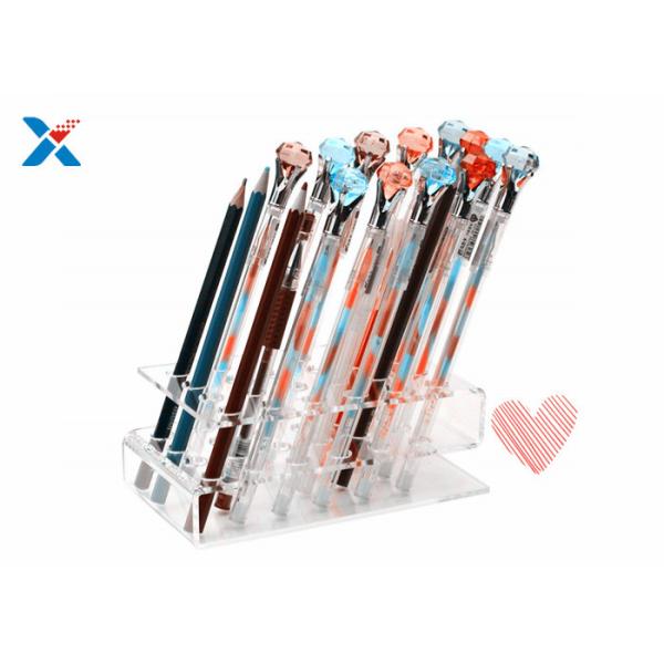 Eyebrow Pencil Acrylic Display Rack Desktop Acrylic Pen Holder Recyclable