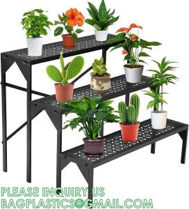 Cheap Metal Plant Stand Garden Display Shelf Flower Pot Holder Storage Organizer Rack Indoor Home Outdoor Patio Balcony for sale