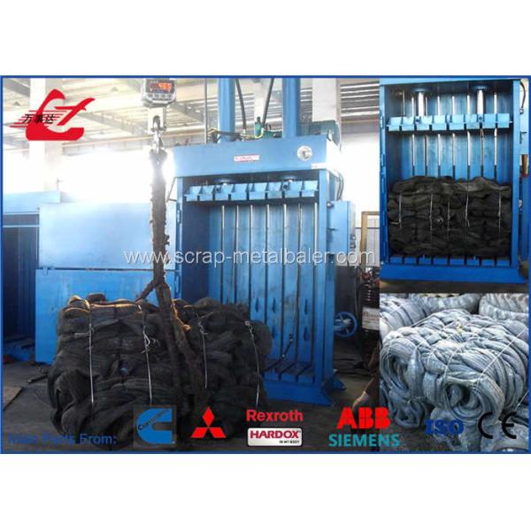 Scrap Tire Baler Hydraulic Baling Machine , Vertical Baling Press Machine