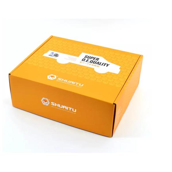 Quality CMYK Auto Parts Packaging Box Paper Varnishing Orange Custom LOGO BSCI wholesale