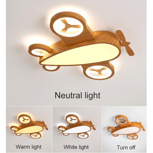 Wooden Cartoon Airplan Ceiling Light Nordic Japanese Kids room lamp(WH-WA-27)