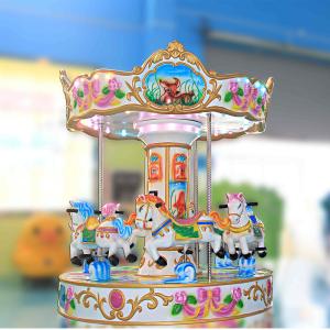 Rotating Coin Operated Carousel / Children Entertainment Park Carousel Games