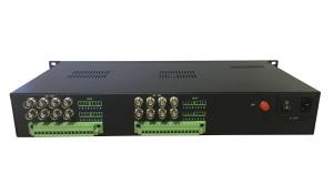 Cheap 16-ch broadcast HD-SDI to fiber converter with optional external data, audio and ethernet for sale