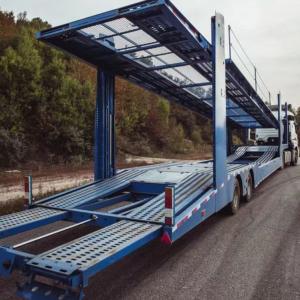 China Double Classis 3 Axle 6/8/10 Car Carrier Semi-Trailer Car Transport Truck Trailer with 1 on sale