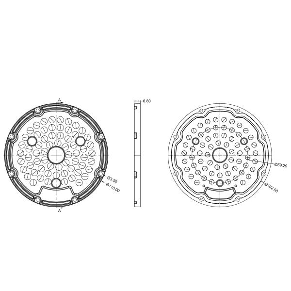 120 Degree High Bay Light Module 50w 64 Pieces Board 6 Series 6 Parallel 135-150lm