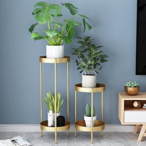 Rustproof Round 80cm Height Two Layer Plant Stand