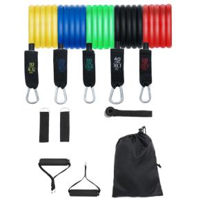 1.2m 20LB Yoga Resistance Band , Elastic Stretch Band With Foam Handles