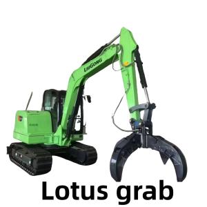 Hydraulic Lotus Excavator Grabber Heavy Duty For Scrap Stone