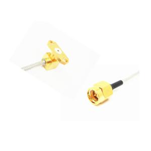 Cheap 50ohm SMA Male RF Cable Assemblies Au Plated Custom RF Cable Assembly for sale