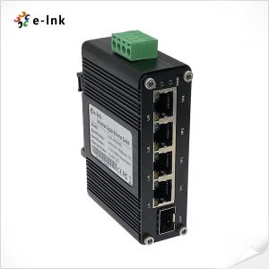Mini Fiber Ethernet Switch 4 Port 10/100/1000T 802.3at To 1-Port SFP Uplink