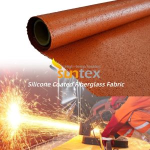 Flame Retardant Thermal Insulation Anti-Aging Silicone Coated Fiberglass Fabric
