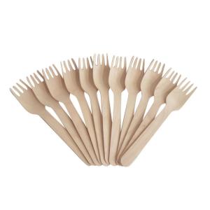 Cheap Durable 160mm Compostable Wooden Forks Environmental Friendly for sale
