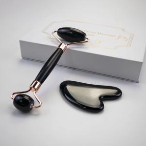 China Black Obsidian Jade Roller For Lymphatic Drainage on sale