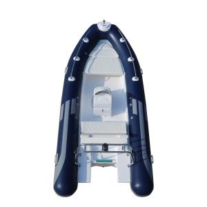 China 2022   new design orca hypalon 17ft long  fiberglass rib boat rib520D with fuel tank more colors on sale