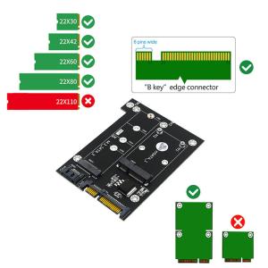 2 In 1 MSATA / M.2 NGFF SSD To Dual SATA3 Converter With 3.5 Inch HDD Bracket