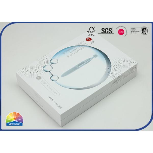 Quality Cosmetic Essence Packaging Hinged Lid Cardboard Box C1S Paper Insert wholesale