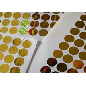 Gold Security Custom Hologram Stickers Anti Counterfeiting For Box Packing