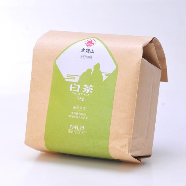 Custom Classic Kraft Paper Packaging For Tea Bags , Flat Bottom