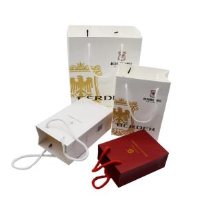 FSC Jewelry Paper Bag With Rope Handle 250g Customized CMYK Printing Cotton