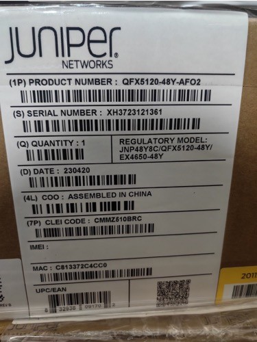 10/100/1000Mbps Juniper QFX5120-48Y-AFO2 Services Gateway Full-Duplex Half-Duplex