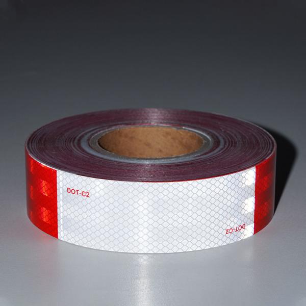 High Intensity Grade DOT-C2 Reflective Safety Tape Waterproof Red and White