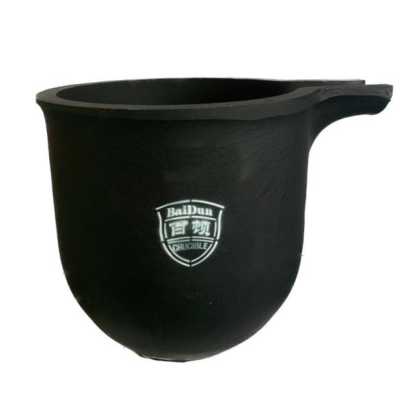 Quality Cylindrical Graphite Gold Smelting Crucible Temperature Resistant 150kg Capacity wholesale