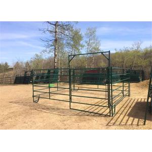 Green Coated Lightweight Horse Corral Panels 5" 3'' Tall By 7" Long Round Pipe