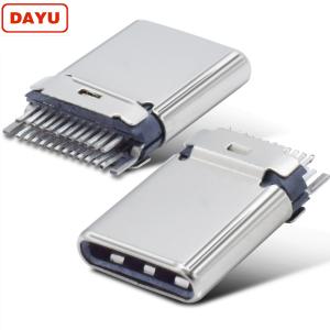 Clip PCB Board Usb Female Connector , 24 Pin Female Usb C Connector