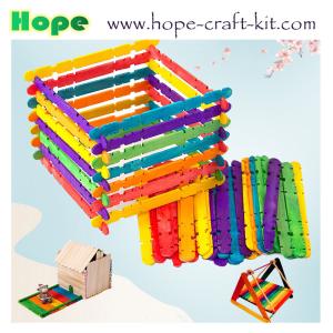 Serrated / jagged natural color, multi-colored wooden craft sticks with teeth