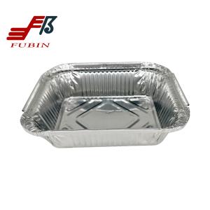Cheap Alloy 8011 550ml Rectangular Foil Trays With Lids Work Home Packaging for sale