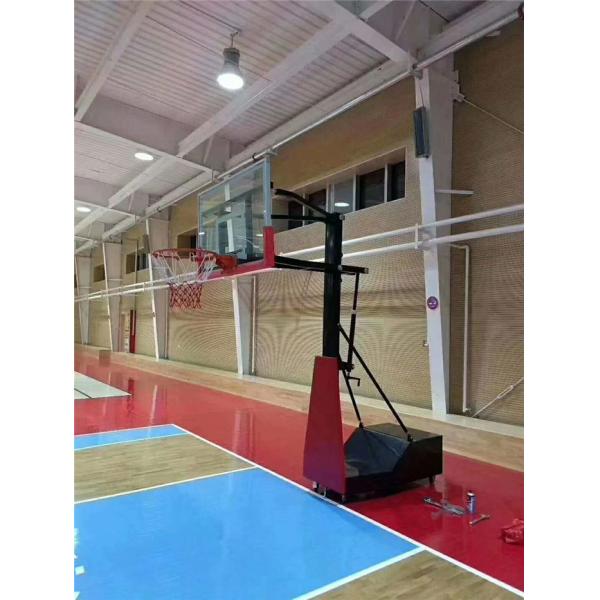 Manual Hydraulic Basketball Frame with 120*80cm Boards and 205-275cm Lifting Height