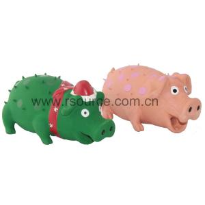Cheap Latex squeaky pig toy Christmas or pink pig for sale