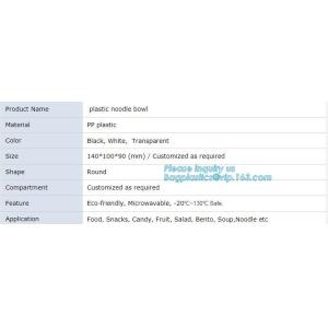 Pp Round disposable cheap high quality plastic bowl with lid,disposable package