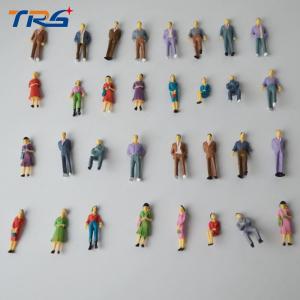 1:50 ABS scale plastic model painted colorful people 3.6cm for model building
