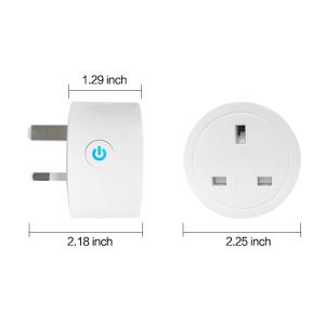 White PC ABS 16A Smart Wifi Plug Socket With CE RoHS Certification