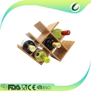 Fun shaped bamboo folding wine rack wholesale